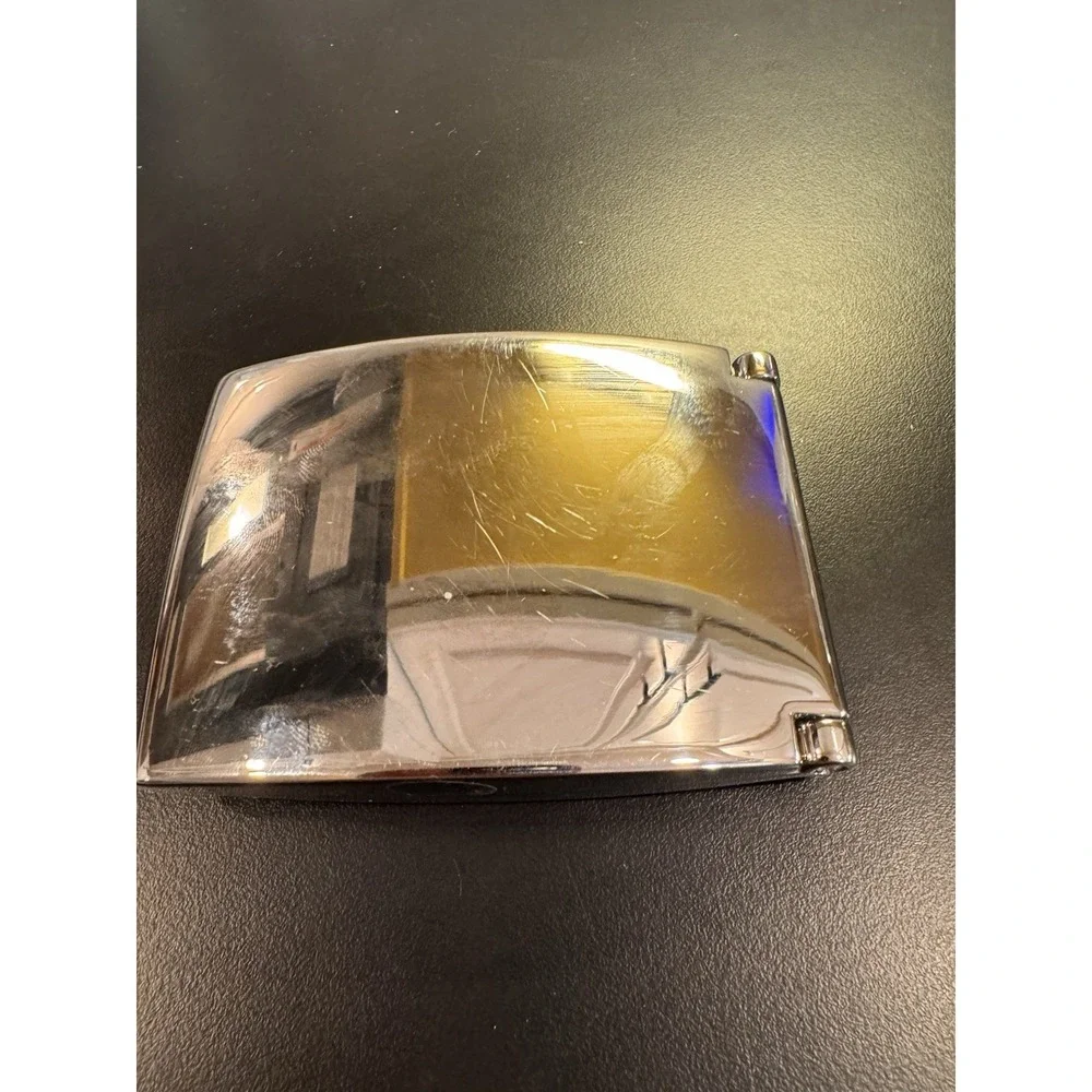 Double Folding Clamshell‎ Picture Frame Stainless Steel 3 3/4